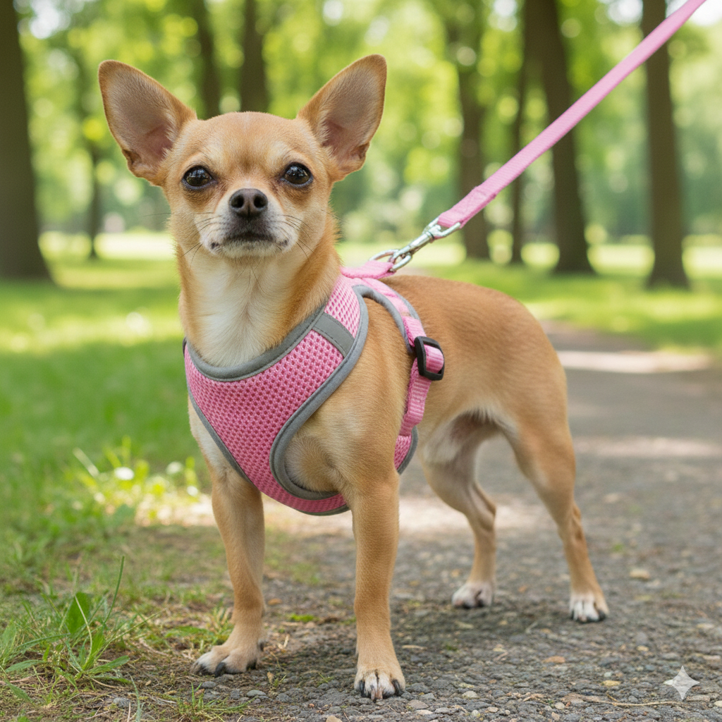 Reflective Soft Padded Step in Dog Harness & Leash Set