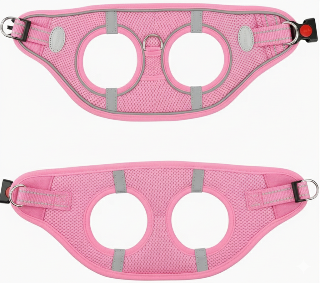 Reflective Soft Padded Step in Dog Harness & Leash Set