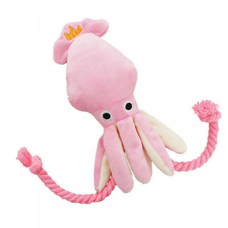 Grinding Teeth Squeaky Plush Dog Toy, Durable Interactive Chew Toy