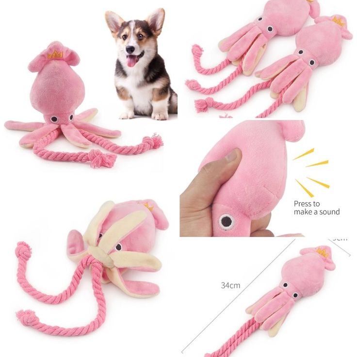 Grinding Teeth Squeaky Plush Dog Toy, Durable Interactive Chew Toy